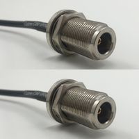 12 inch RG188 N FEMALE BULKHEAD to N FEMALE BULKHEAD Pigtail Jumper RF coaxial cable 50ohm High Quality Quick USA Shipping