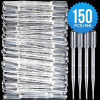 Teenitor 3ML Plastic Transfer Pipettes Eye Dropper Pack of 150 - Essential Oils Pipettes Dropper Makeup Tool