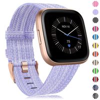 findway Compatible with Fitbit Versa/Fitbit Versa 2/Fitbit Versa Lite Bands,Versa Accessories for Women Men Breathable Woven Fabric Strap Adjustable Wristband for Fitbit Versa/Versa 2/Versa Lite