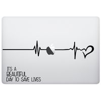 Laptop MacBook Sticker Decal - It's a Beautiful Day to Save Lives- Derek Sheperd Skins Stickers