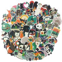 Cartoon Animal Water Bottle Stickers, Cute Girl/Kids Trendy Laptop Notebook Phone Computer Guitar Skateboard Luggage Vinyl Decal for Teen 100pcs Pack