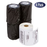 Dymo 1744907 Compatible Shipping Labels - 4" x 6" Thermal Postage Labels for 4XL, Water & Grease Resistant, Ultra Strong Permanent Adhesive, Perforated, BPA Free, 220 Labels per Roll (4 Pack)