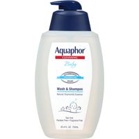Aquaphor Baby Wash and Shampoo - Mild, Tear-free 2-in-1 Solution for Baby's Sensitive Skin - 25.4 fl. oz. Pump