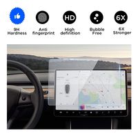 Tesla Model 3 Screen protector,Tempered Glass Screen Protector for Tesla Model 3,Wonderfulhz,9H Hardness,Anti Fingerprint,High Definition,Tesla 15" Car Navigation Touch Screen Protector
