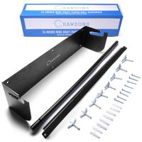 Rawsons Wall-Mounted 24" Kraft Paper Roll Dispenser w/Cutter - Premium Quality Roll Display for Artwork, to-Do Lists, Ideas Ideal for Home, Office, Business Use - Fits 24" Roll