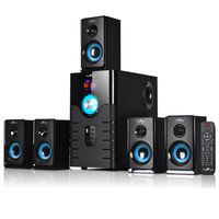 beFree Sound BFS-500 5.1 Channel Surround Sound Bluetooth Speaker System- Blue