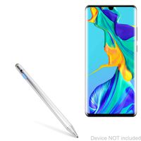 Huawei P30 Pro Stylus Pen, BoxWave [AccuPoint Active Stylus] Electronic Stylus with Ultra Fine Tip for Huawei P30 Pro - Metallic Silver