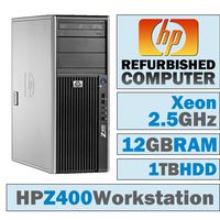 HP Z400 Workstation TWR/Xeon W3505 @ 2.53 GHz/12GB DDR3/1TB HDD/DVD-RW/WINDOWS 10 HOME 64 BIT