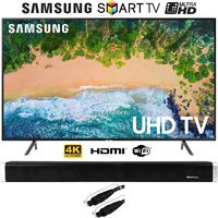Samsung UN55NU7100 (UN55NU7100FXZA) 55" NU7100 Smart 4K UHD TV (2018) with Vivitar 24-Inch Wall Mountable Wireless Bluetooth Soundbar