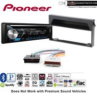 PIONEER DEHS4010BT Double Din Radio Install Kit with Bluetooth, CD Player, USB/AUX Fits 1997-1998 F-150 Without Premium Sound and a SOTS Lanyard Included