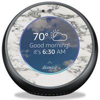 MightySkins Skin Compatible with Amazon Echo Spot - White Marble | Protective, Durable, and Unique Vinyl Decal wrap Cover | Easy to Apply, Remove, and Change Styles | Made in The USA