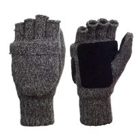 metog Suede Thinsulate Thermal Insulation Mittens Brown Tweed L