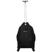 Kenneth Cole Reaction 17" Polyester Dual Compartment 4-Wheel Laptop Backpack, Black
