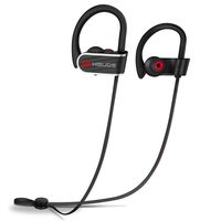 Bluetooth Headphones, Best Wireless Sport Earphones Hbuds H1 w/Mic IPX7 Waterproof HD Stereo in Ear Earbuds for Gym Running Working Out 9 Hour Battery Noise Cancelling (Black)
