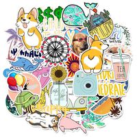 50 Pcs VSCO Vinyl Cute Cool Waterproof Stickers for Hydro Flask, Water Bottle and Laptop - Suitable for Kids, Girls, Teens, Women (C1)