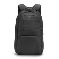 Pacsafe Metrosafe LS450 25 Liter Anti Theft Laptop Backpack - with Padded 15" Laptop Sleeve, Adjustable Shoulder Straps, Patented Security Technology (Black)