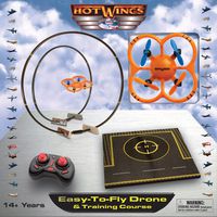 Hot Wings Easy-to-Fly Drone & Training Course Remote Control Drone, Orange/Black