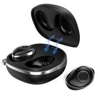 True Wireless Earbuds Rymemo T1 Wireless Earphones Bluetooth Headphones Stereo in-Ear Wireless Headphones Headset with Charging Case for Running Sport Provide 4 Times Backup Charge,Black-Silver