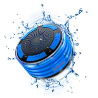 KONG KIM LED Portable Wireless Bluetooth Speakers V4.0 With Waterproof IPX7. HD Sound and Bss For iPhone iPod iPad Phones (Black & Blue)