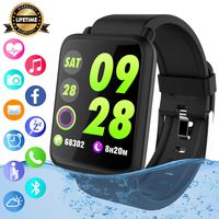 Smart Watch,Fitness Activity Tracker Watch with Heart Rate Blood Pressure Monitor Waterproof Sport Fitness Tracker Watch Smart Bracelet Wristband for Android iOS Phones Samsung Huawei Men Women Kids