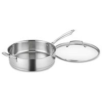 Cuisinart 8933-24H 3-Quart Saute Pan w/Helper & Cover, Stainless Steel