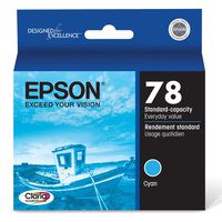 Epson T078220 Artisan 50 Stylus Photo R260 280 380 RX580 595 680 Ink Cartridge (Cyan) in Retail Packaging