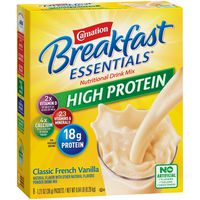 Carnation Breakfast Essentials High Protein Powder Drink Mix, Classic French Vanilla, 10.24 Ounce, (Pack of 6) (Packaging May Vary)