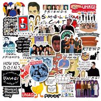Friends TV Show Pack of 50 Stickers,Funny Friends Waterproof Stickers for Water Bottle Hydro Flask,Laptop,Phone,Extra Durable 100% Vinyl