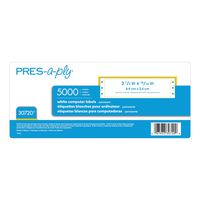 Pres-a-ply Pin-Fed Computer Labels, 3.5 x 0.96 Inches, White, Box of 5000 (30720)
