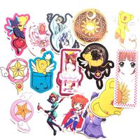 Bowinr Cardcaptor Sakura Car Stickers, Anime Bumper Sticker for Phone, Laptop, Car, Lugguage, Skateboard and More(15pcs)