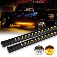 OFFROADTOWN 2pcs 70 Inch Truck Light LED Board Running Light for Extended & Crew Cab Trucks White/Amber Turn Signal Side Marker & Courtesy LED Lighting Strips Running Lights Kit for Trucks Pickup SUV