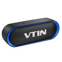 VTIN R4 Bluetooth Speaker V5.0, Portable Bluetooth Speaker with 24H Playtime, Crystal Clear Stereo Sound, 10W Powerful Waterproof Speaker, Built-in Mic, Support TF Card, Suitable for Home and Outdoor
