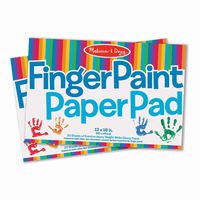 Melissa & Doug Finger-Paint Paper Pad 2-Pack (Arts & Crafts, Glossy Paper, Non-absorbent, 50 Sheets Each, 17" H x 12" W x 0.25" L, Great Gift for Girls and Boys - Best for 3, 4, 5 Year Olds and Up)
