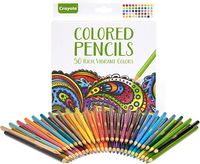 Crayola Colored Pencils, Pre-Sharpened, Adult Coloring, 50 Count