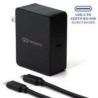 USB C PD Charger, [Certified 45W, ETL Listed, Foldable Prongs, 6ft Cable] for MacBook/Pro, Nintendo Switch, Dell XPS/Inspiron, HP Spectre, ZenBook, Google Pixelbook, Pixel/2/XL, Samsung S8/Note 8