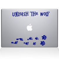 The Decal Guru Unleash The Werewolf MacBook Decal Vinyl Sticker - 15" MacBook Pro (2015 & Older) - Dark Blue (1243-MAC-15P-DB)
