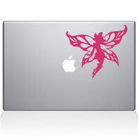 The Decal Guru Winged Fairy MacBook Decal Vinyl Sticker - 11" MacBook Air - Pink (1233-MAC-11A-BG)