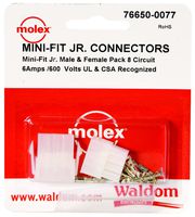 Headers & Wire Housings MiniFit Jr Conn Kit Plug and Recept 8Ckt