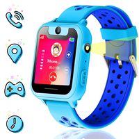 Themoemoe Kids smartwatch, Kids GPS Watch Gifts for 4-8 Year Old Girls Touchscreen Camera Game Compatible with 2G T-Mobile Birthday Gift for Kids(S6-Blue)