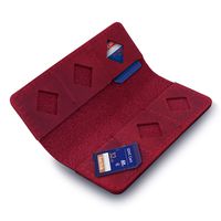 MegaGear Leather SD Card Holder with 12 Card Slots - Red