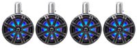 (4) KICKER 45KMTC8 8" 1200 Watt Marine Wakeboard Tower Speakers w/LED's KMTC8
