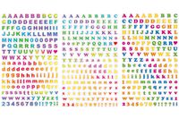 Polaroid PL2X3SABC Colorful & Decorative ABC Letetrs & Numbers Stickers for 2x3 Photo Paper, Colorful