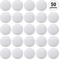 Stamping Blank Tags, 1 Inch Round with Hole Aluminum 0.06 Inch Thickness Blanks Tags (50 Pieces)