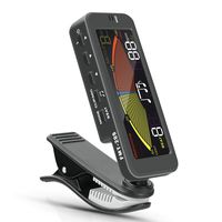 Guitar Tuner Clip-On for All Instruments- Guitar, Bass, Violin, Ukulele & Chromatic