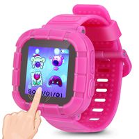 Kids Smart Watch Games Smartwatch Touch Screen Watches Camera Timer Clock Pedometer Kids Boys Girls Toys Holiday Birthday Gifts (Pink)