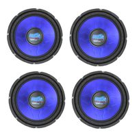 Pyle 12 Inch 1200 Watt DVC Blue Power Car Audio Subwoofer (4 Pack) | PL1290BL