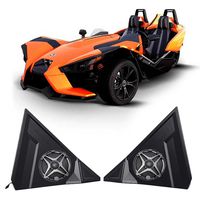 Polaris Slingshot 6.5" Waterproof SSV Speakers+Pod Enclosures Front Kick Panels