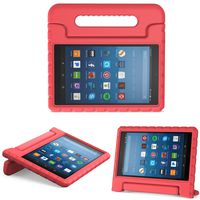MoKo Case for All-New Amazon Fire HD 8 Tablet (6th/7th/8th Generation, 2016/2017/2018 Release) Kids Shock Proof Convertible Handle Light Weight Protective Stand Cover Case for Fire HD 8,RED