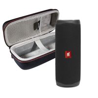 JBL FLIP 5 Portable Speaker IPX7 Waterproof On-The-Go Bundle with WRP Deluxe Hardshell Case (Black)