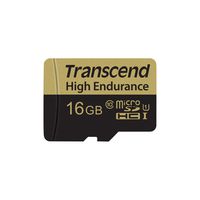 Transcend Information 16GB High Endurance microSD Card with Adapter (TS16GUSDHC10V)